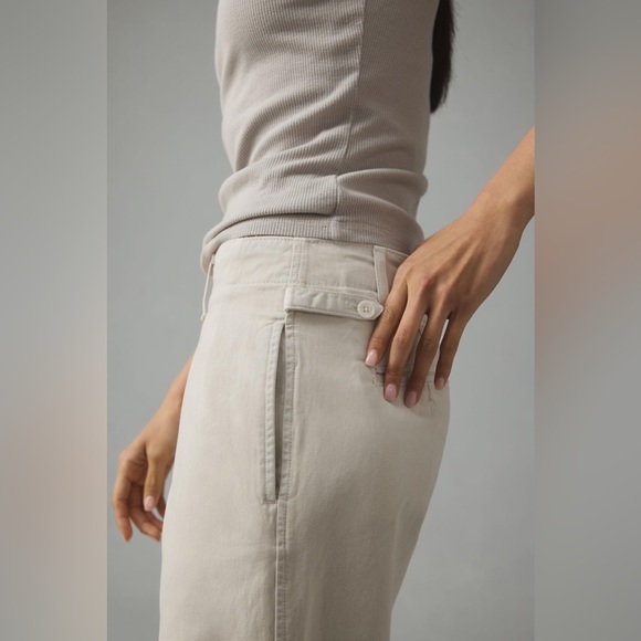 Maeve Pleated Wide Leg Chino Trousers - Picture 5 of 16